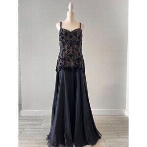 Vintage Baluchi hand beaded 100% silk dress size 12